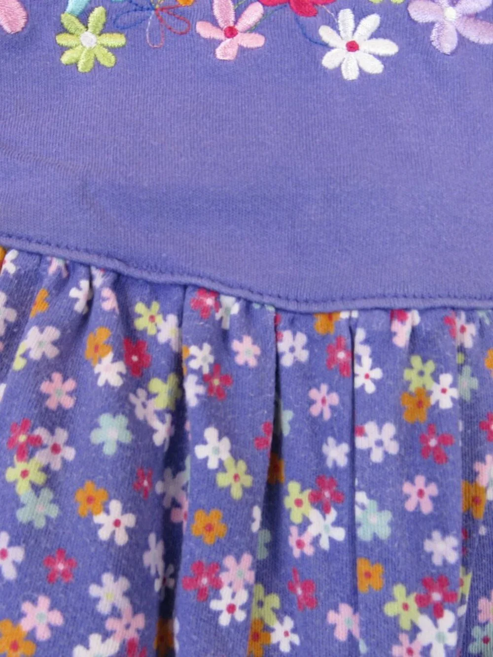 Gymboree Daisy Floral Print & Embroidery Romper Baby Girl Size 12-18 Mon VTG 200